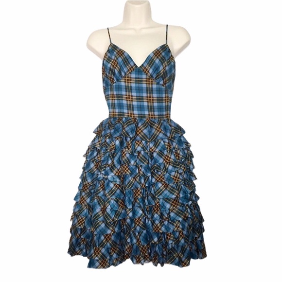 🚫SOLD🚫Betsey Johnson Vintage Plaid Layered Dress - Picture 3 of 9